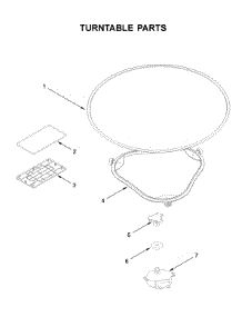 Turntable Parts parts for Whirlpool Microwave/Hood Combo WML75011HW8 from AppliancePartsPros.com