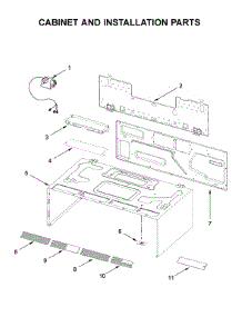 Cabinet And Installation Parts parts for Whirlpool Microwave/Hood Combo WML75011HZ5 from AppliancePartsPros.com