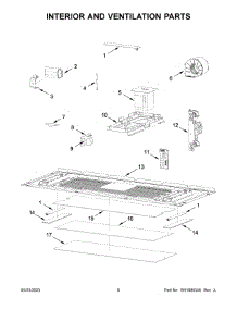 Interior And Ventilation Parts parts for Whirlpool Built-In Microwave WMMF5930PW00 from AppliancePartsPros.com