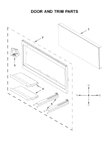 Door And Trim Parts parts for Whirlpool Built-In Microwave WMT50011KS0 from AppliancePartsPros.com