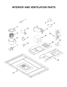 Interior And Ventilation Parts parts for Whirlpool Built-In Microwave WMT50011KS0 from AppliancePartsPros.com