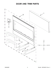 Door And Trim Parts parts for Whirlpool Built-In Microwave WMT55511KS02 from AppliancePartsPros.com