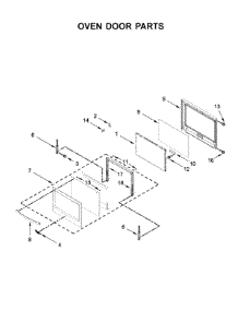Oven Door Parts parts for Whirlpool Wall Oven/Microwave Combo WOC54EC0HS03 from AppliancePartsPros.com