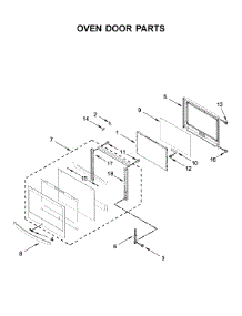 Oven Door Parts parts for Whirlpool Wall Oven/Microwave Combo WOC54EC0HS04 from AppliancePartsPros.com