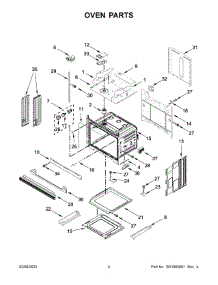 Oven Parts parts for Whirlpool Wall Oven/Microwave Combo WOC54EC7HW22 from AppliancePartsPros.com