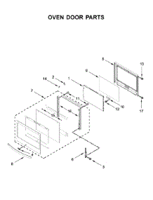 Oven Door Parts parts for Whirlpool Wall Oven/Microwave Combo WOC75EC0HS02 from AppliancePartsPros.com