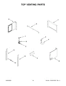 Top Venting Parts parts for Whirlpool Wall Oven/Microwave Combo WOC75EC0HS20 from AppliancePartsPros.com