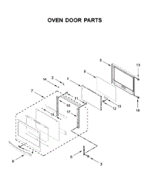 Oven Door Parts parts for Whirlpool Wall Oven/Microwave Combo WOC75EC0HV04 from AppliancePartsPros.com