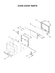 Oven Door Parts parts for Whirlpool Wall Oven/Microwave Combo WOC75EC7HS03 from AppliancePartsPros.com