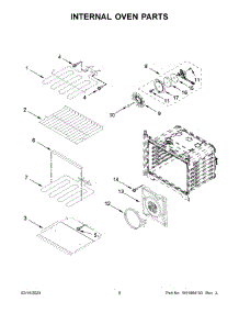 Internal Oven Parts parts for Whirlpool Wall Oven/Microwave Combo WOC75EC7HS22 from AppliancePartsPros.com