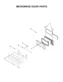 Microwave Door Parts parts for Whirlpool Wall Oven/Microwave Combo WOCA7EC0HZ02 from AppliancePartsPros.com