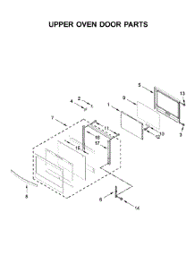 Upper Oven Door Parts parts for Whirlpool Electric Wall Oven WOD51EC0HS02 from AppliancePartsPros.com