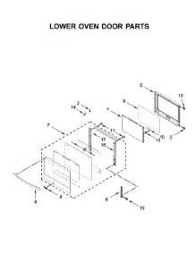 Lower Oven Door Parts parts for Whirlpool Electric Wall Oven WOD51EC0HS02 from AppliancePartsPros.com