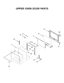 Upper Oven Door Parts parts for Whirlpool Electric Wall Oven WOD51EC7HS02 from AppliancePartsPros.com
