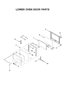 Lower Oven Door Parts parts for Whirlpool Electric Wall Oven WOD51EC7HS02 from AppliancePartsPros.com
