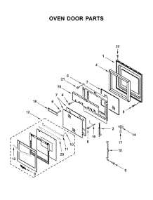 Oven Door Parts parts for Whirlpool Electric Wall Oven WOD51ES4ES02 from AppliancePartsPros.com