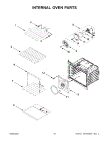 Internal Oven Parts parts for Whirlpool Electric Wall Oven WOD77EC0HS20 from AppliancePartsPros.com
