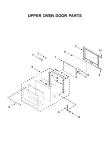 Upper Oven Door Parts parts for Whirlpool Electric Wall Oven WOD77EC0HV02 from AppliancePartsPros.com