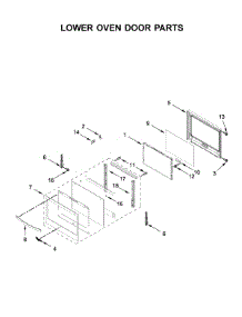 Lower Oven Door Parts parts for Whirlpool Electric Wall Oven WOD77EC7HV02 from AppliancePartsPros.com