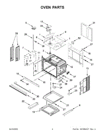 Oven Parts parts for Whirlpool Wall Oven/Microwave Combo WOEC5027LB00 from AppliancePartsPros.com