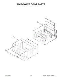 Microwave Door Parts parts for Whirlpool Wall Oven/Microwave Combo WOEC5027LW00 from AppliancePartsPros.com
