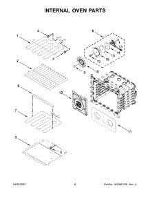 Internal Oven Parts parts for Whirlpool Wall Oven/Microwave Combo WOEC5030LZ00 from AppliancePartsPros.com