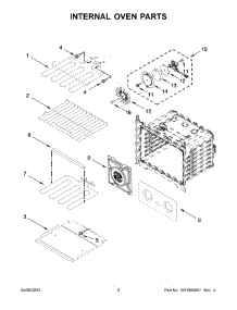 Internal Oven Parts parts for Whirlpool Wall Oven/Microwave Combo WOEC5930LZ00 from AppliancePartsPros.com