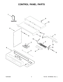 Control Panel Parts parts for Whirlpool Wall Oven/Microwave Combo WOEC7030PV01 from AppliancePartsPros.com