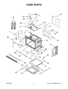 Oven Parts parts for Whirlpool Wall Oven/Microwave Combo WOEC7030PV01 from AppliancePartsPros.com