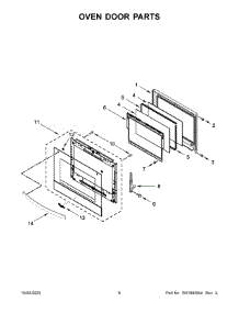 Oven Door Parts parts for Whirlpool Wall Oven/Microwave Combo WOEC7030PV01 from AppliancePartsPros.com