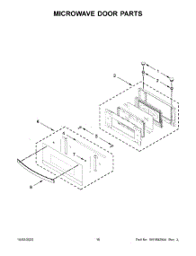 Microwave Door Parts parts for Whirlpool Wall Oven/Microwave Combo WOEC7030PZ01 from AppliancePartsPros.com