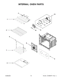 Internal Oven Parts parts for Whirlpool Electric Wall Oven WOED5030LW00 from AppliancePartsPros.com
