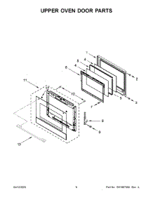 Upper Oven Door Parts parts for Whirlpool Electric Wall Oven WOED5930LZ00 from AppliancePartsPros.com