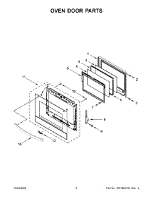 Oven Door Parts parts for Whirlpool Electric Wall Oven WOES7030PV01 from AppliancePartsPros.com