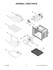 Internal Oven Parts parts for Whirlpool Electric Wall Oven WOES7030PV01 from AppliancePartsPros.com