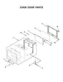 Oven Door Parts parts for Whirlpool Electric Wall Oven WOS31ES0JS01 from AppliancePartsPros.com