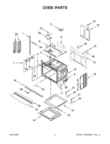 Oven Parts parts for Whirlpool Electric Wall Oven WOS31ES7JS20 from AppliancePartsPros.com