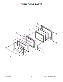Oven Door Parts parts for Whirlpool Electric Wall Oven WOS31ES7JS21 from AppliancePartsPros.com
