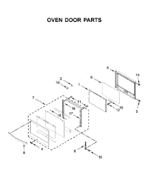 Oven Door Parts parts for Whirlpool Electric Wall Oven WOS51EC7HB02 from AppliancePartsPros.com
