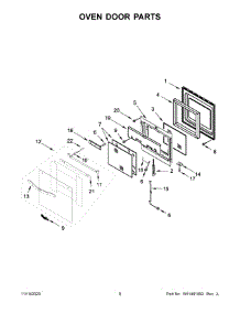 Oven Door Parts parts for Whirlpool Electric Wall Oven WOS51ES4EW02 from AppliancePartsPros.com