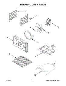 Internal Oven Parts parts for Whirlpool Electric Wall Oven WOS52ES4MW00 from AppliancePartsPros.com