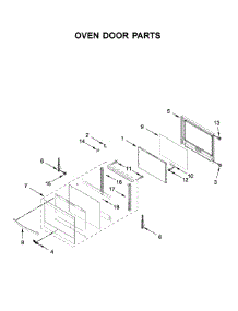 Oven Door Parts parts for Whirlpool Electric Wall Oven WOS72EC7HV02 from AppliancePartsPros.com