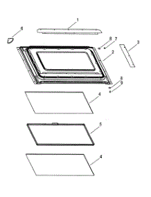 Door Inner parts for Dcs Electric Wall Oven WOU130SS-88494A from AppliancePartsPros.com