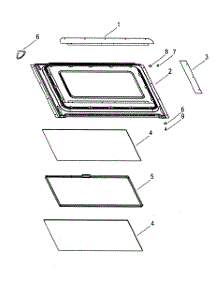 Door Inner parts for Dcs Electric Wall Oven WOU230SS-88493A from AppliancePartsPros.com