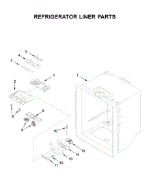 Refrigerator Liner Parts parts for Whirlpool Bottom-Mount Refrigerator WRB119WFBB01 from AppliancePartsPros.com