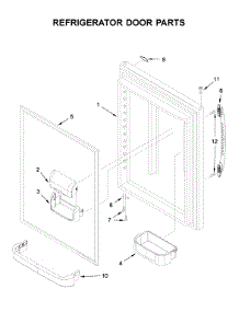 Refrigerator Door Parts parts for Whirlpool Bottom-Mount Refrigerator WRB119WFBB01 from AppliancePartsPros.com