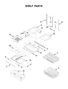 Shelf Parts parts for Whirlpool Bottom-Mount Refrigerator WRB119WFBB01 from AppliancePartsPros.com