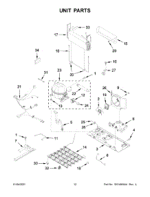 Unit Parts parts for Whirlpool Bottom-Mount Refrigerator WRB119WFBW02 from AppliancePartsPros.com