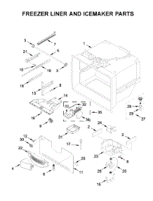 Freezer Liner And Icemaker Parts parts for Whirlpool Bottom-Mount Refrigerator WRB322DMBB01 from AppliancePartsPros.com