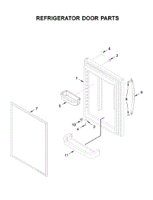 Refrigerator Door Parts parts for Whirlpool Bottom-Mount Refrigerator WRB322DMBB02 from AppliancePartsPros.com